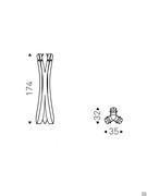 Designer coat rack Valdo by Cattelan - dimensional scheme